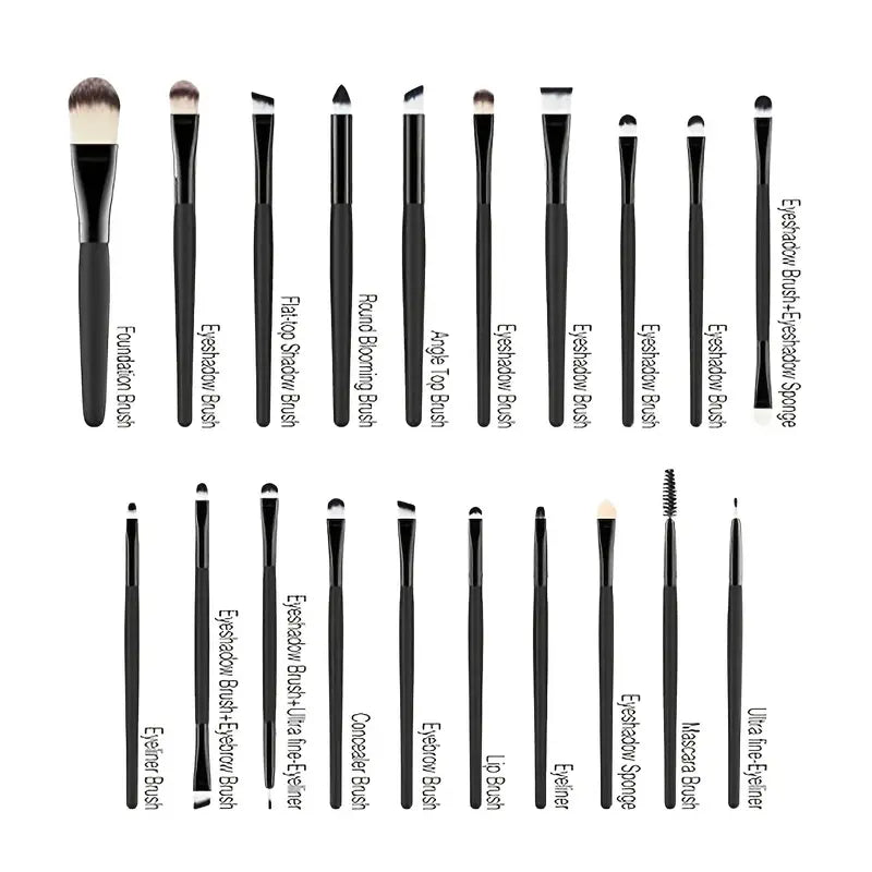 Aurvaa 20 Pcs Colorful Soft Makeup Brushes Set and Tools