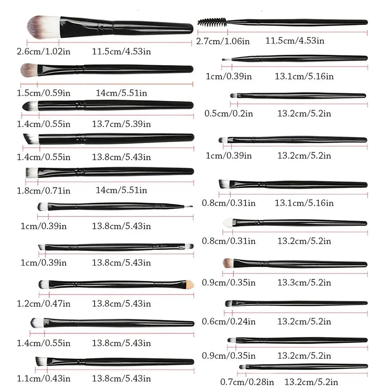 Aurvaa 20 Pcs Colorful Soft Makeup Brushes Set and Tools