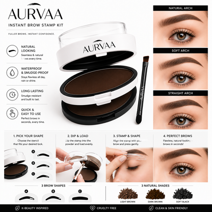 Aurvaa Perfect 5sec Eye-Brow Stamp Kit