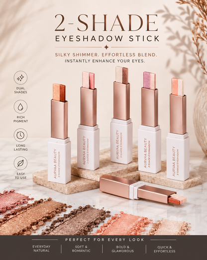 Dual colour waterproof eyeshadow stick
